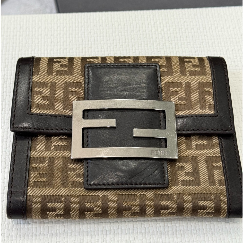 Fendi Zucca Canvas Trifold Wallet